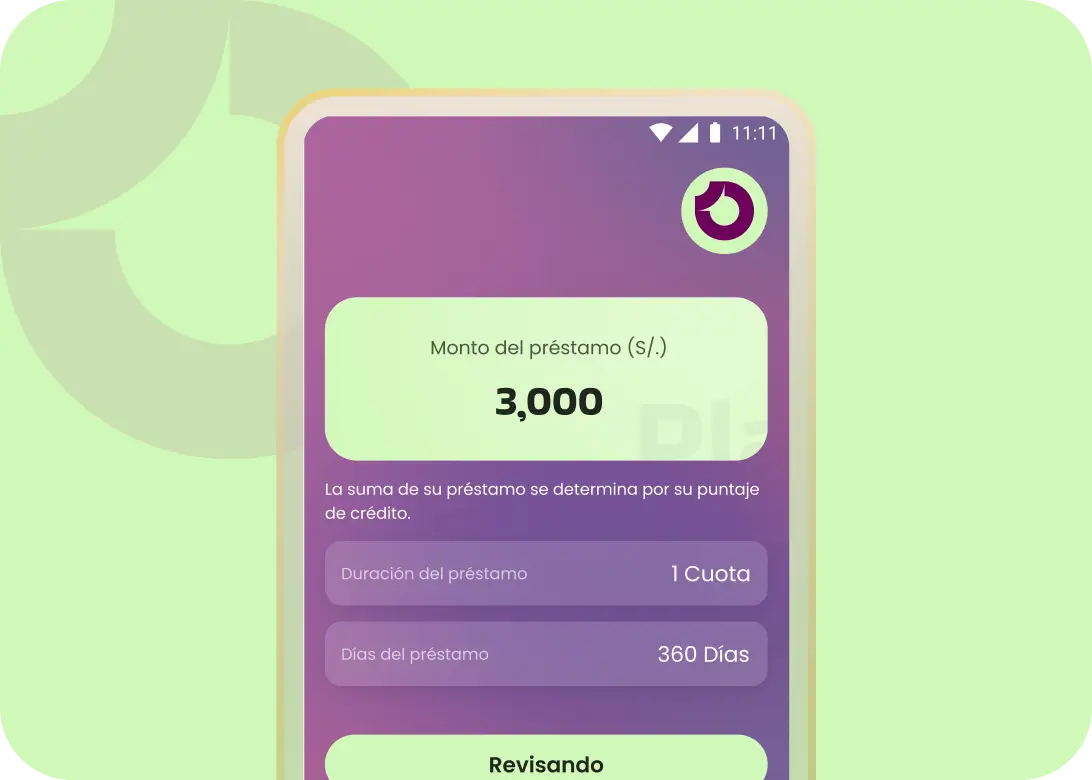 Elige el monto que necesitas, revisa los términos y vincula tu cuenta bancaria para recibir el dinero de manera clara y eficiente.